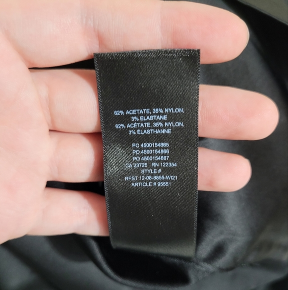 Black satin slip dress Ten by Babaton Passion Dress Black - Picture 5 of 8